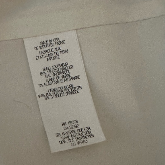 Helmut Lang One Button Cream Blazer. NWT, size 10 - Picture 6 of 9